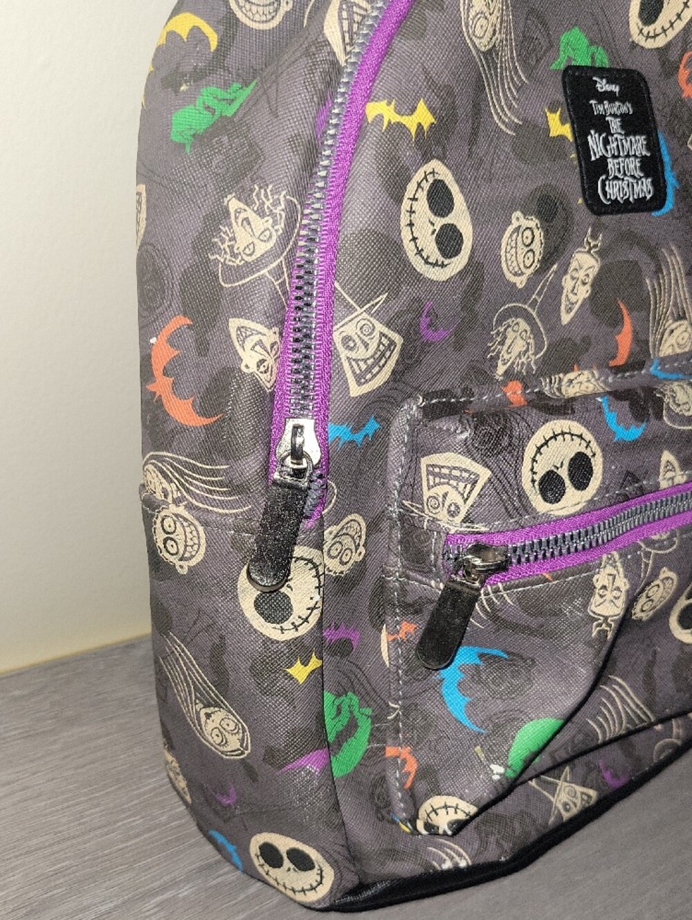 Disney The Nightmare Before Christmas Mini Backpack - Gray with Purple Accents - Picture 7 of 7